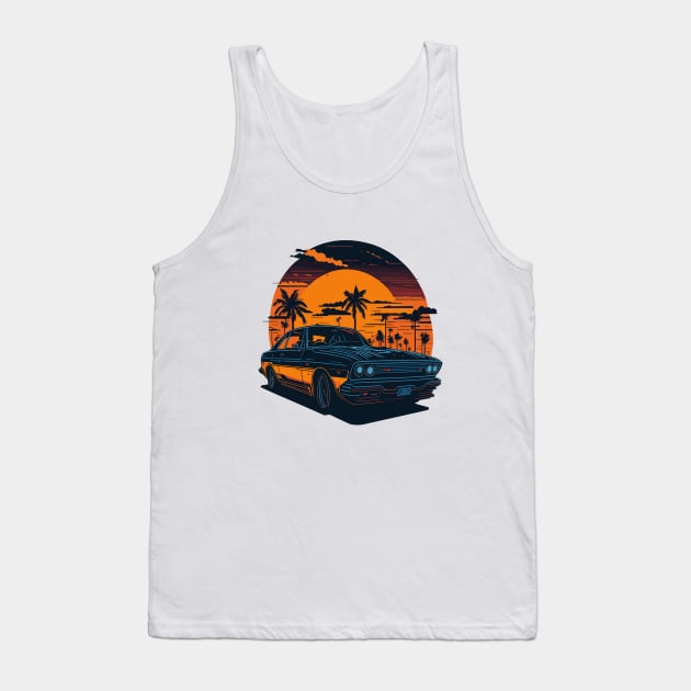Old Car in Beach Tank Top by Cruise Dresses